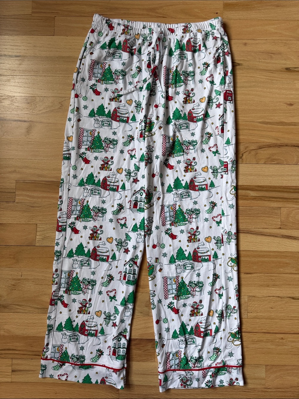 New! Roller Rabbit Pajama Bottoms Snow Village